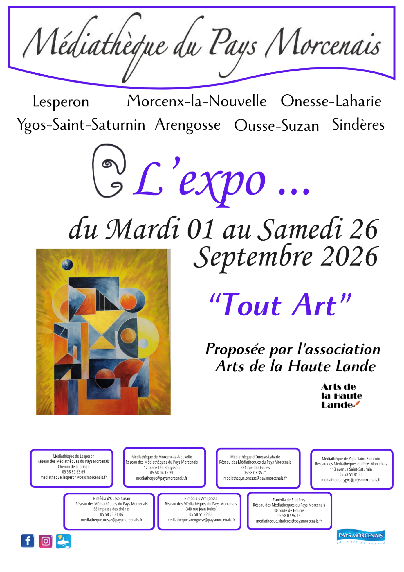 L’expo Tout Art Arts de la Haute Lande Lesperon Lesperon