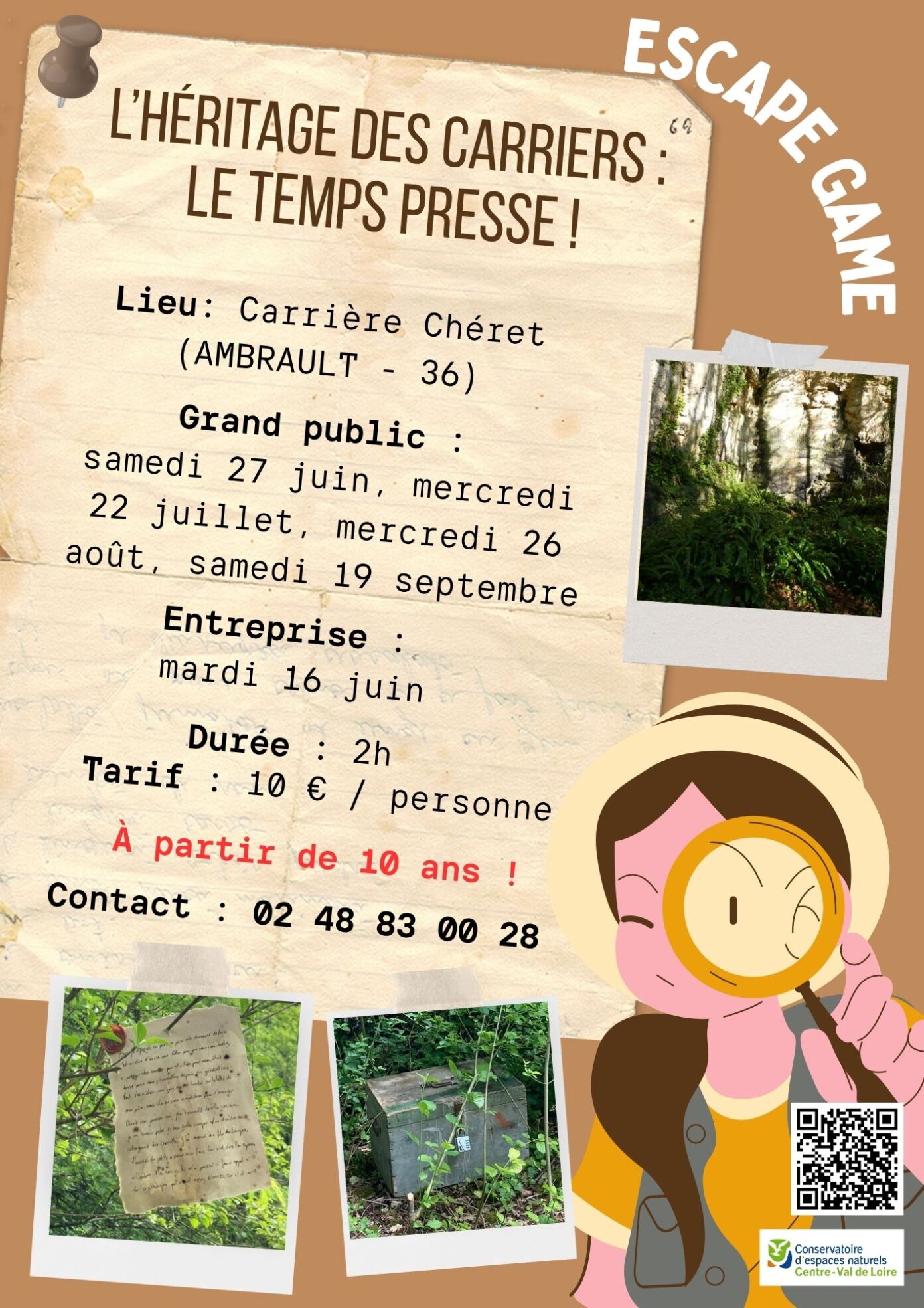 L&rsquo;héritage des carriers le temps presse ! (escape game)  Ambrault