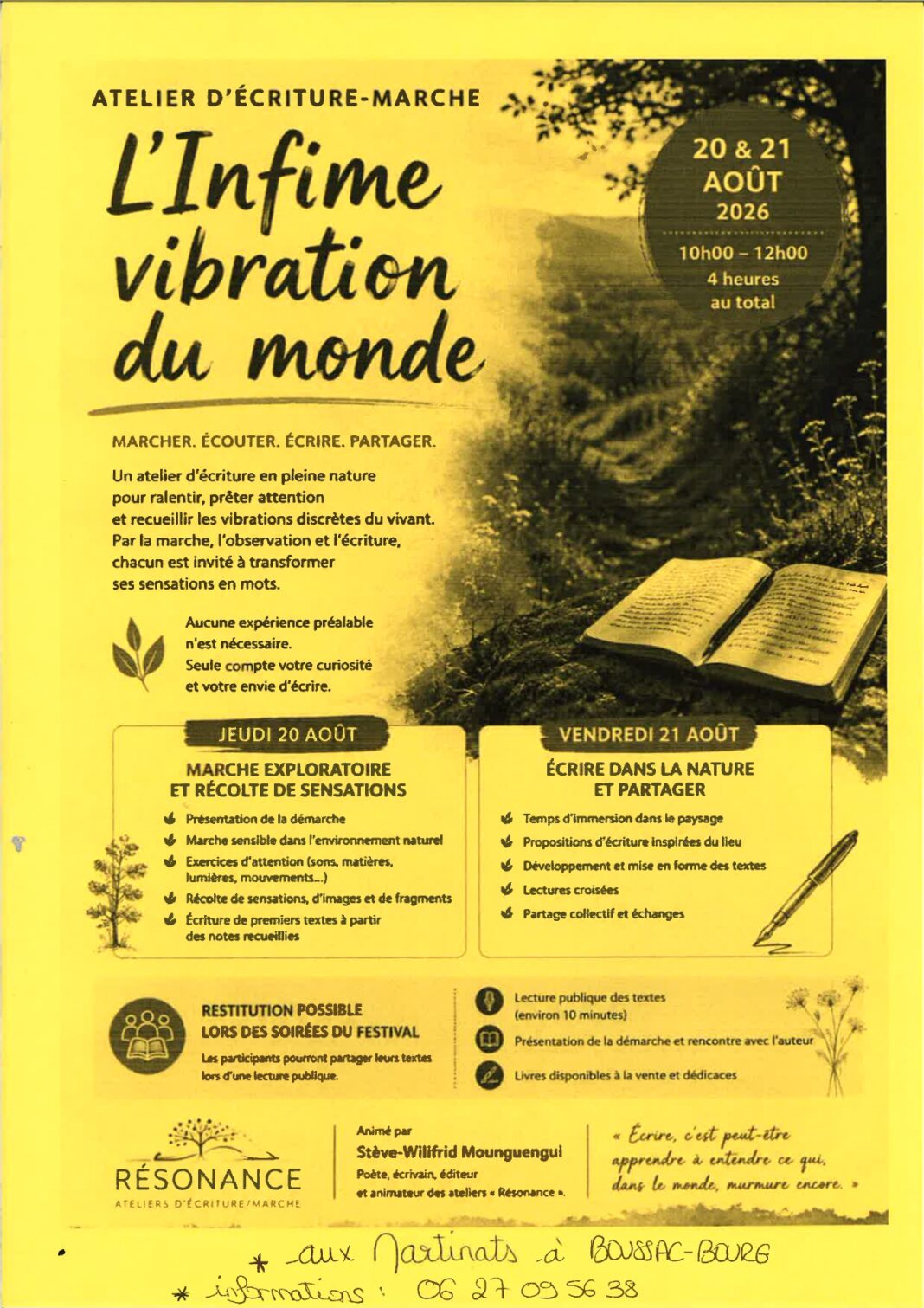 L’infime vibration du monde Boussac-Bourg