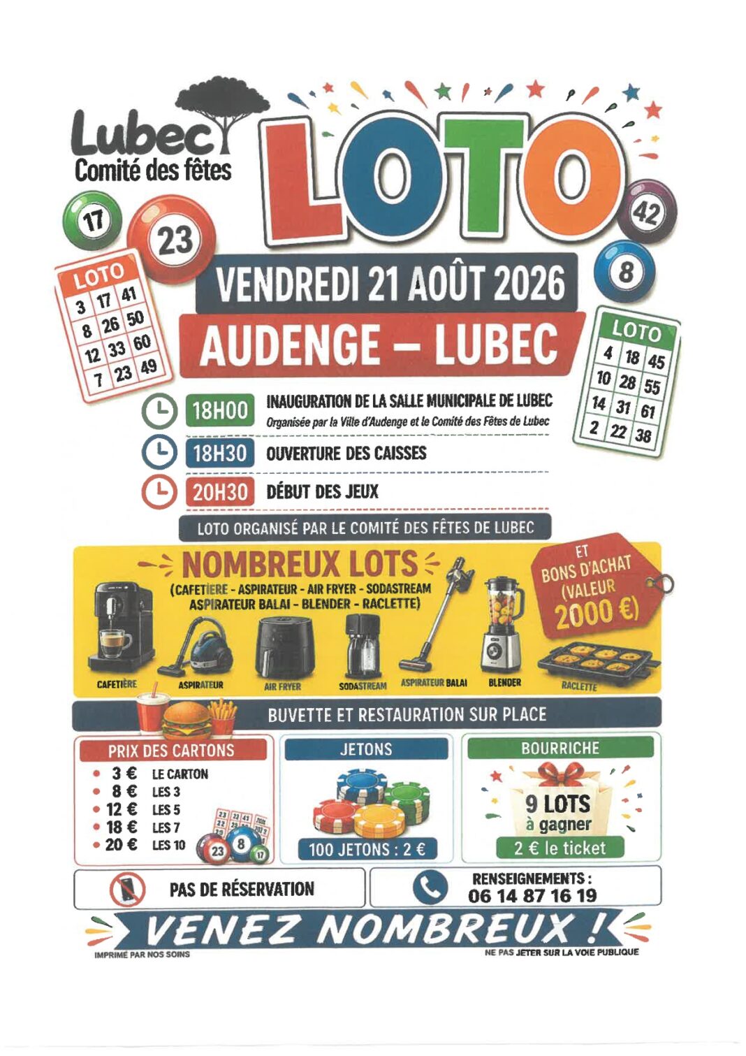 Loto Audenge Lubec Salle municipale de Lubec Audenge