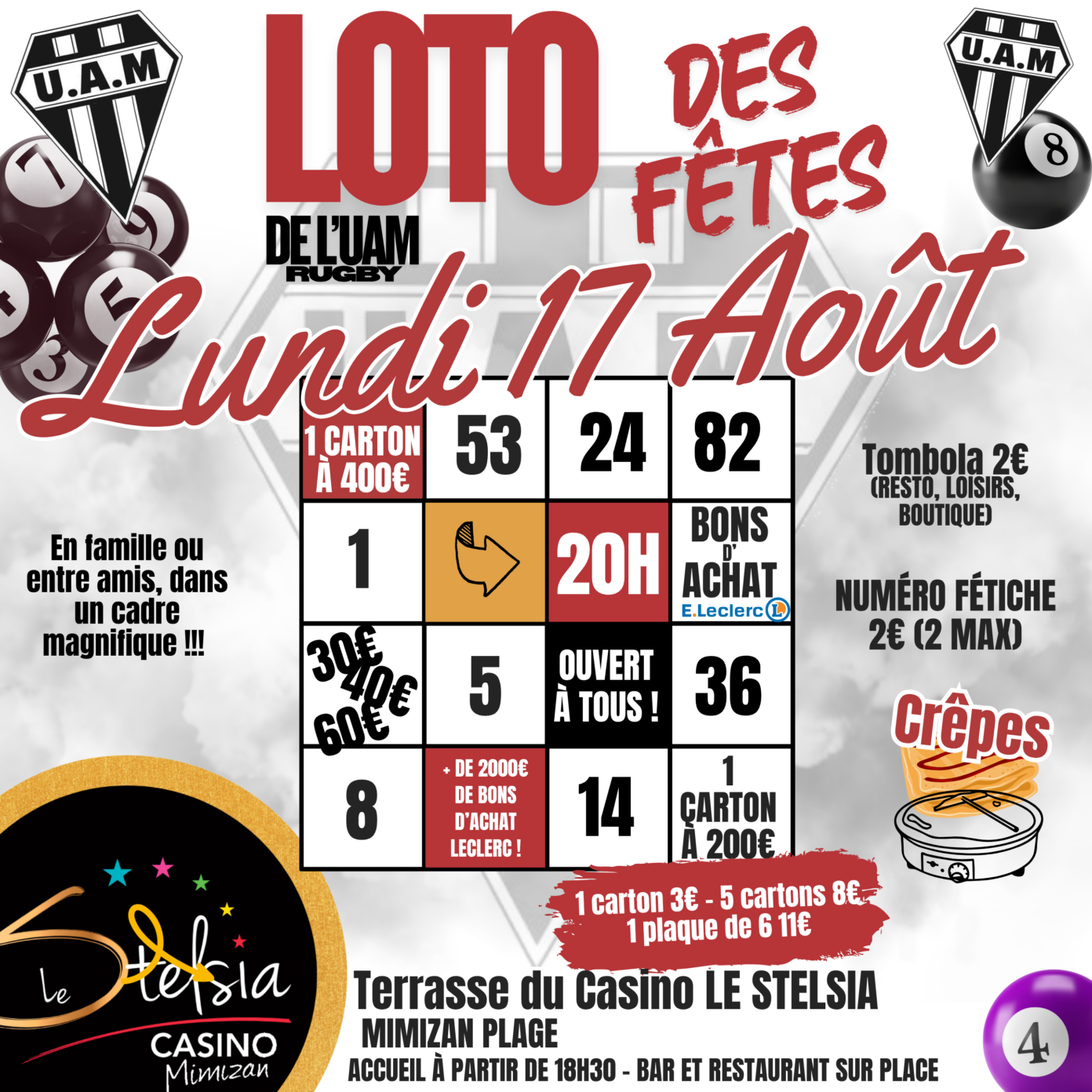 LOTO des Fêtes de l’UAM Rugby Mimizan