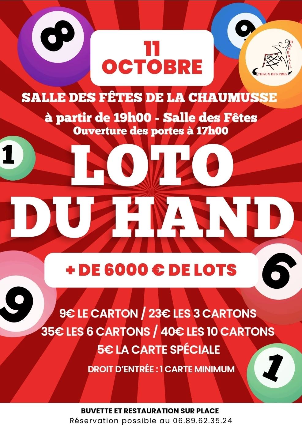 Loto du Hand route de Saint Pierre La Chaumusse