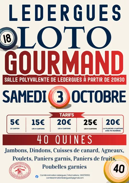 Loto Gourmand Lédergues  Lédergues