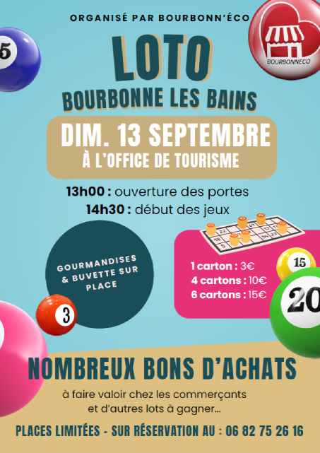 Loto organisé par Bourbonn’Éco. Bourbonne-les-Bains