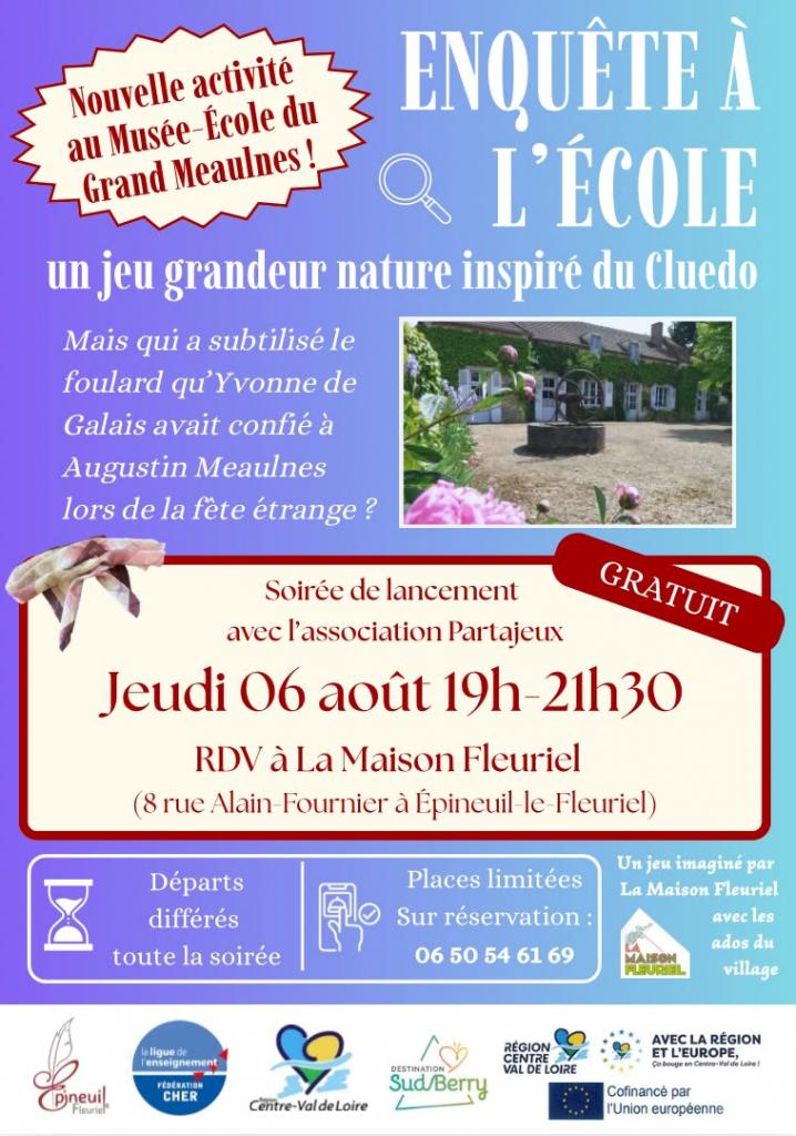 Maison Fleuriel enquête à l’école Épineuil-le-Fleuriel