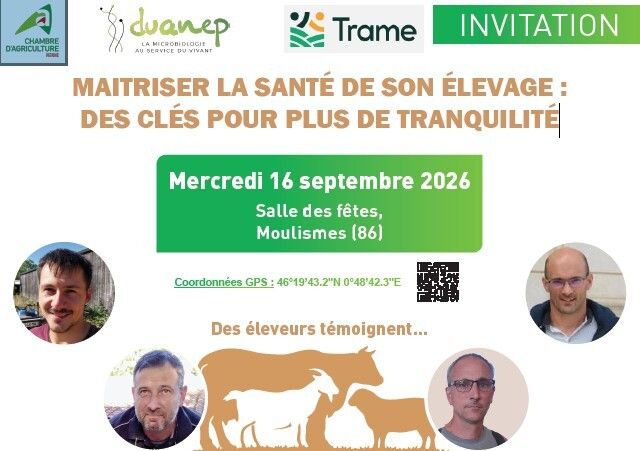 MAITRISER LA SANTÉ DE SON ÉLEVAGE : DES CLÉS POUR PLUS DE TRANQUILITÉ Salle des fêtes