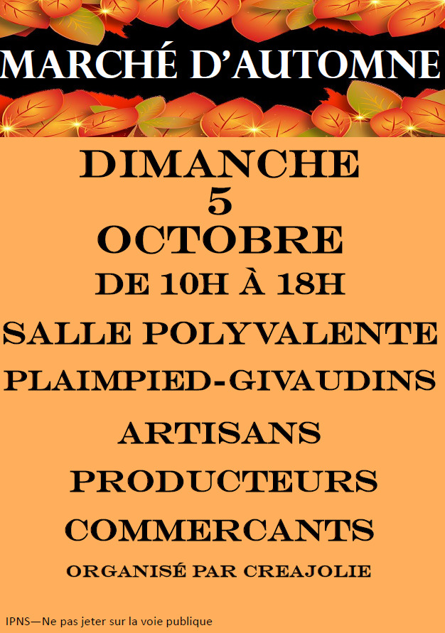 Marché d’Automne de Plaimpied-Givaudins Plaimpied-Givaudins
