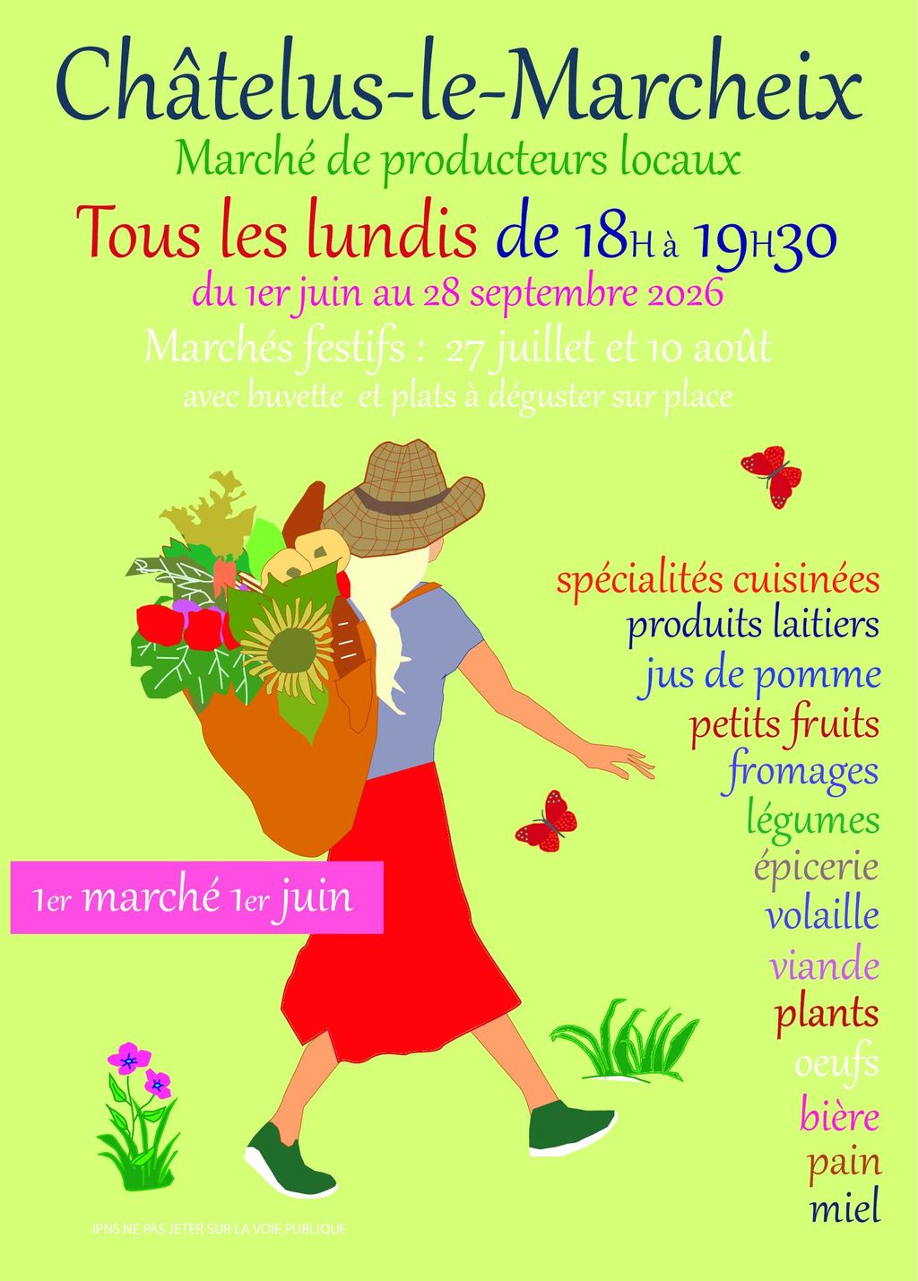 Marché de producteurs locaux  Châtelus-le-Marcheix