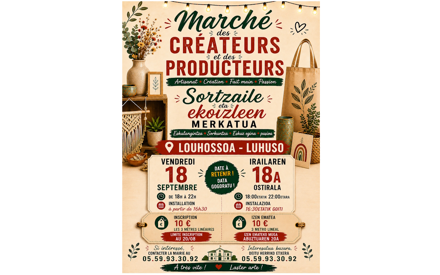 Marché des créateurs et des producteurs Louhossoa