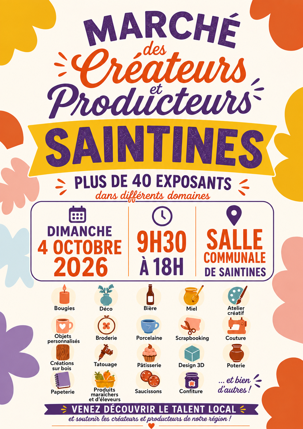 Marché des Créateurs et Producteurs Saintines