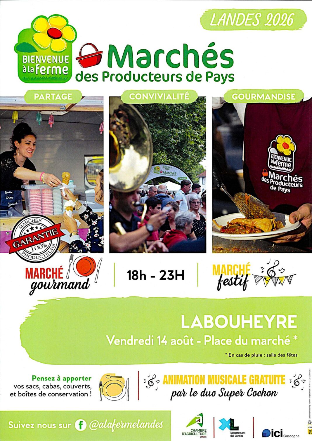 Marché des Producteurs de Pays Place de la Mairie Labouheyre