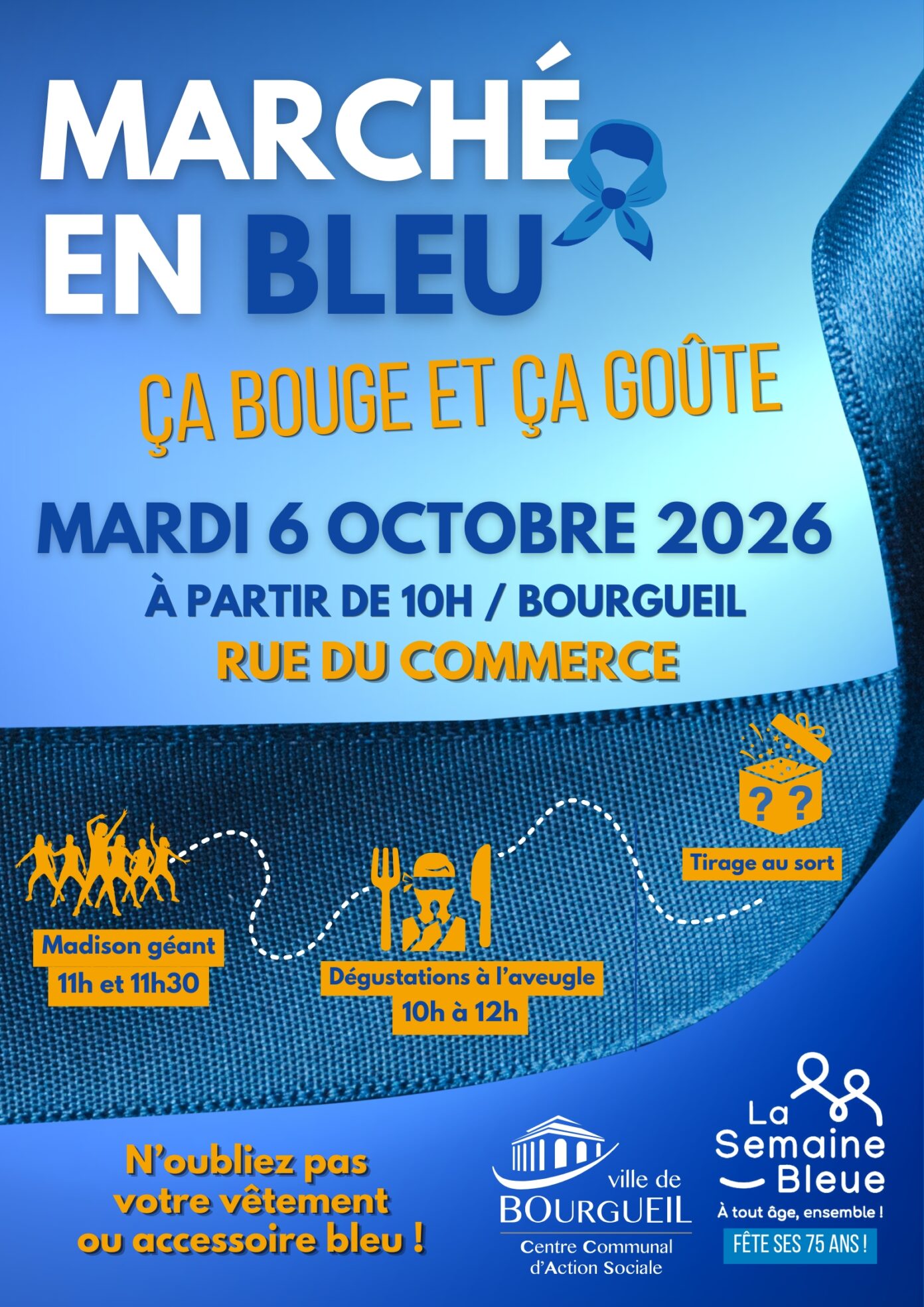 Marché en bleu Bourgueil