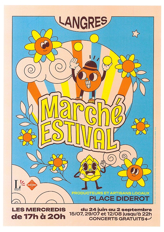 Marché estival de producteurs et d’artisans à Langres Langres