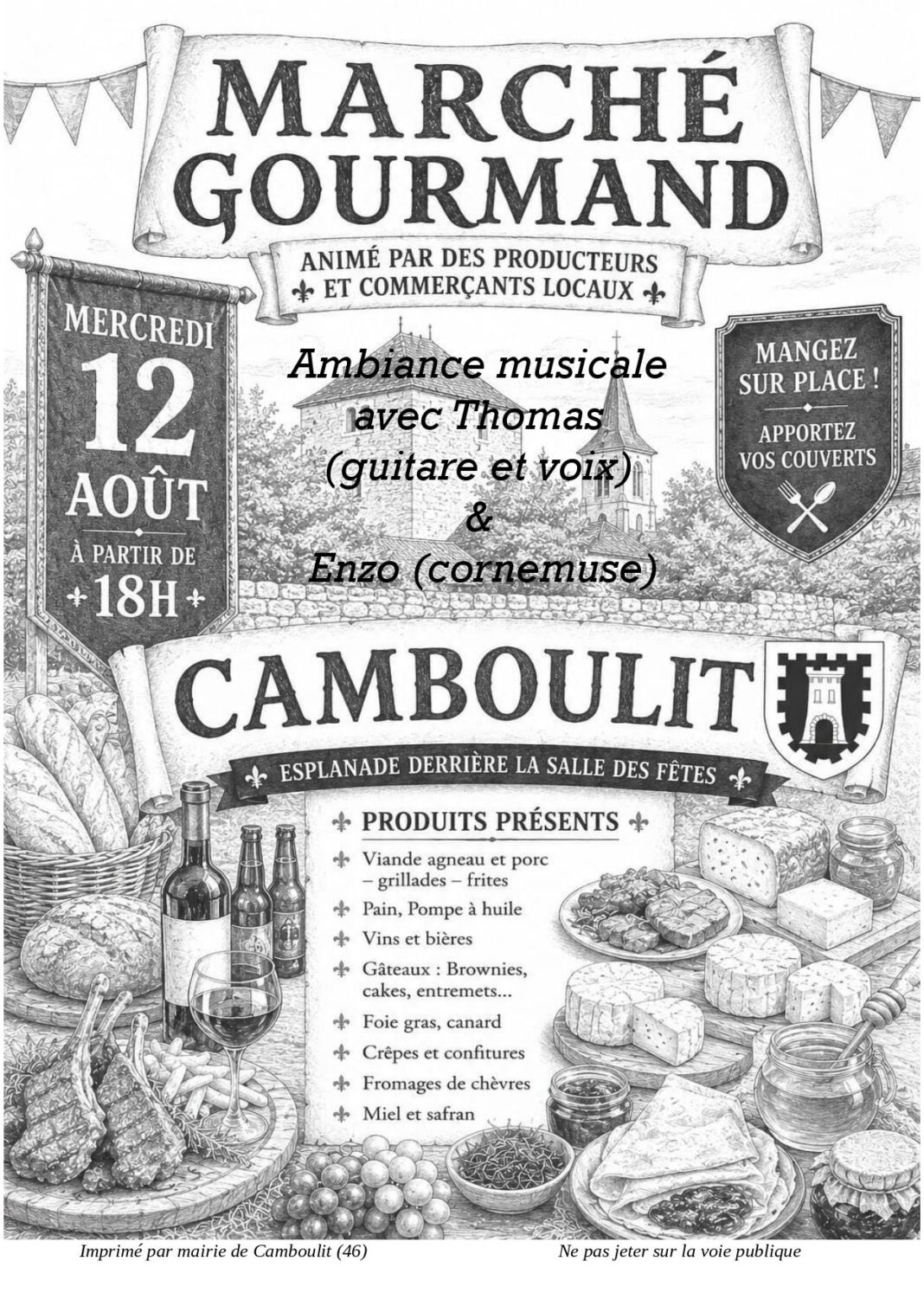 Marché gourmand à Camboulit Camboulit