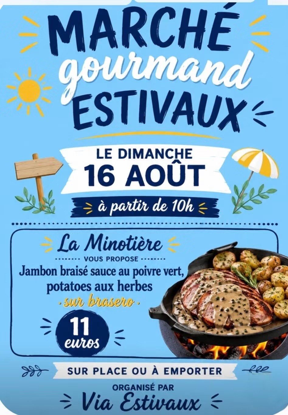 Marché gourmand Sous la halle Estivaux