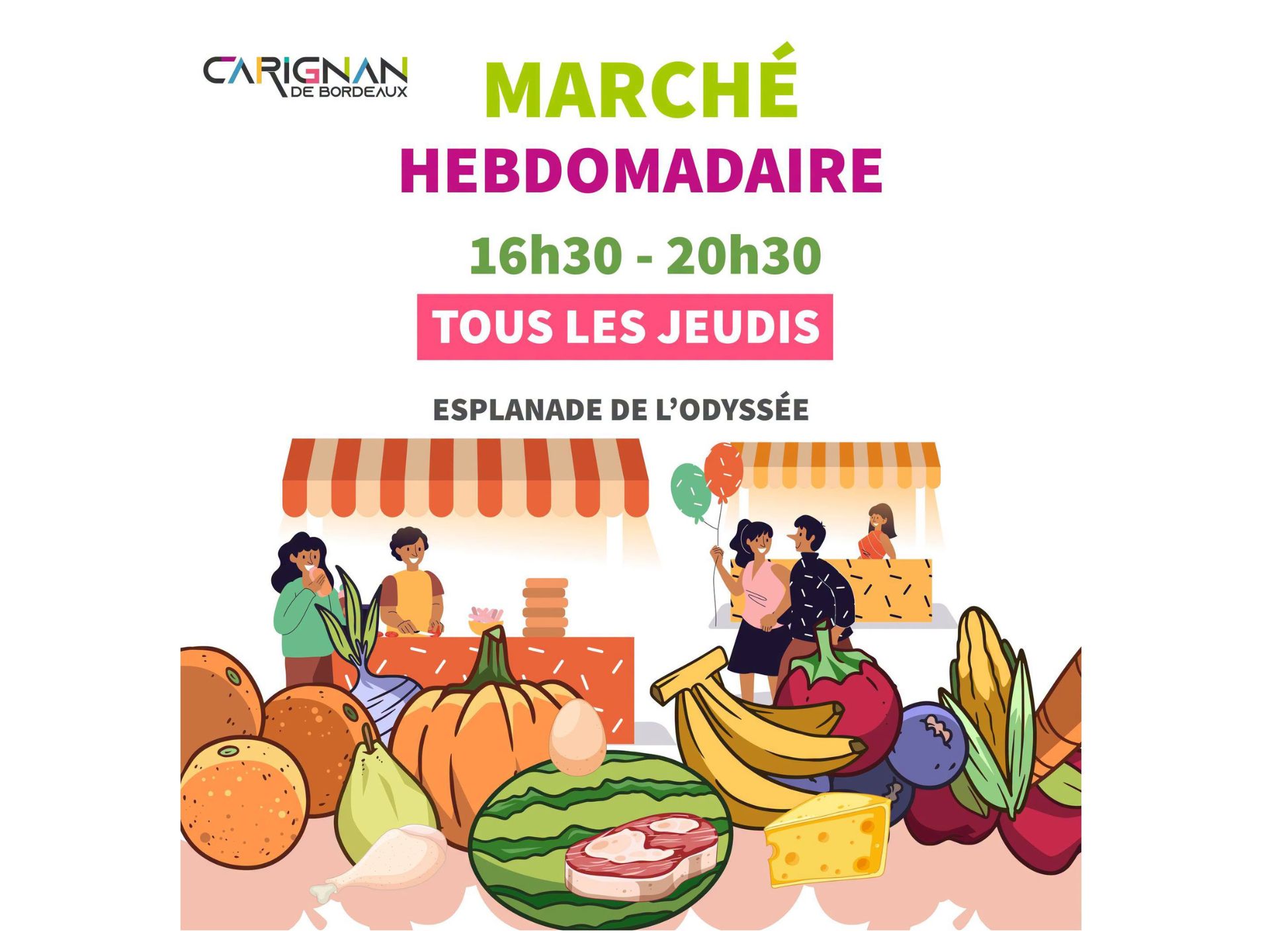 Marché hebdomadaire du jeudi soir à Carignan-de-Bordeaux Chemin du Moulin Carignan-de-Bordeaux 2026-08-27