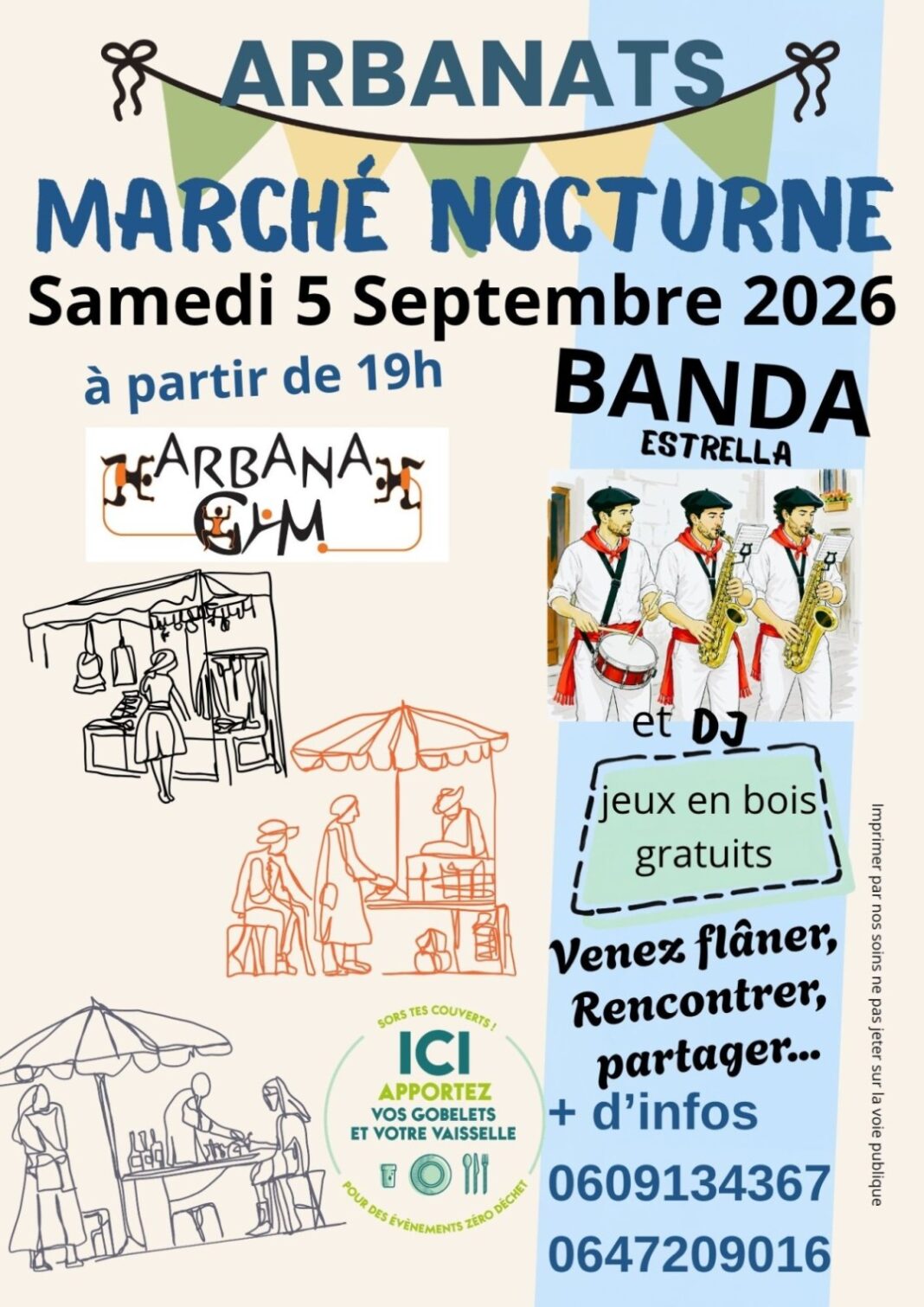 Marché nocturne Salle des fêtes Arbanats