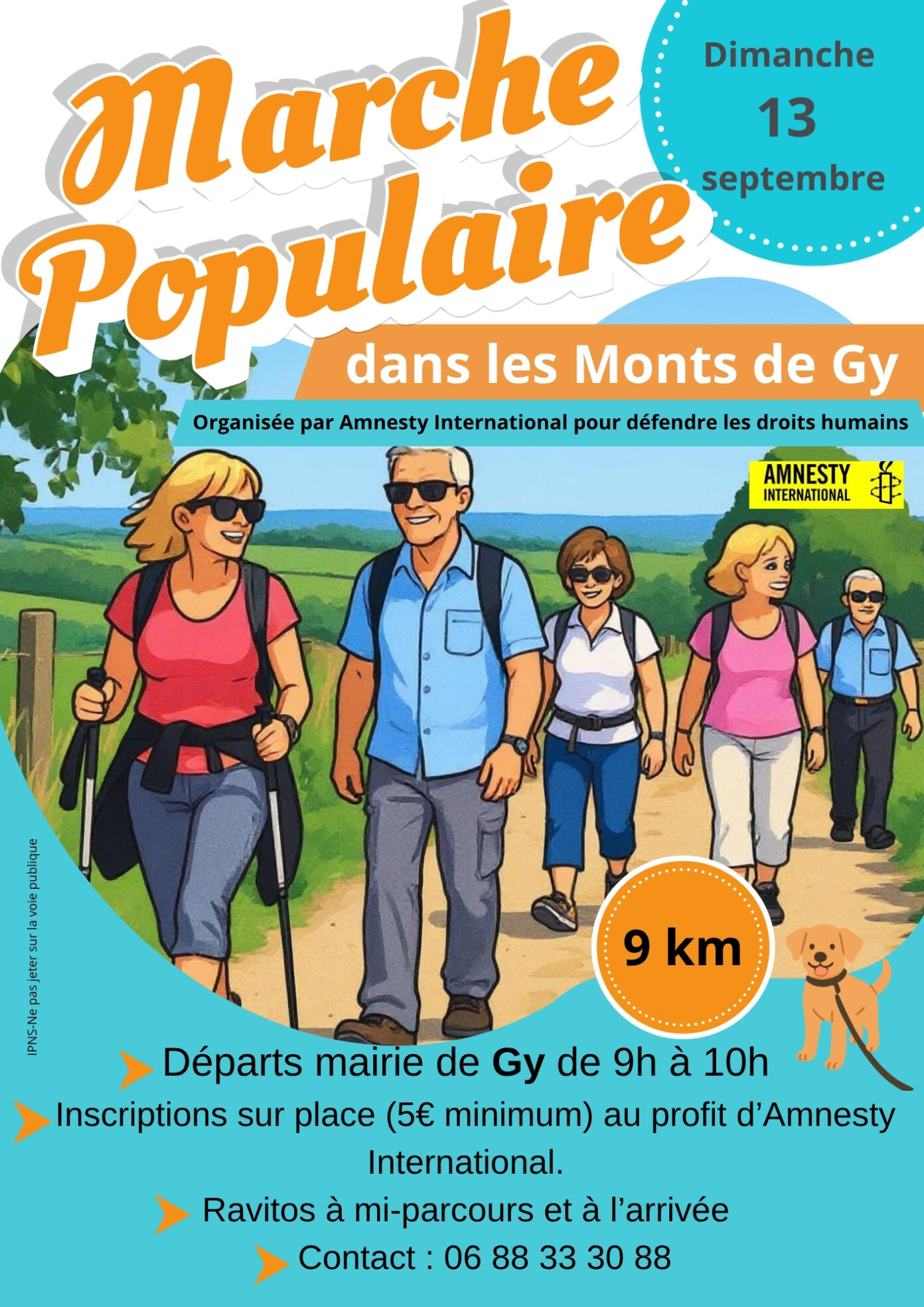 Marche populaire au profit d’Amnesty International à Gy Gy