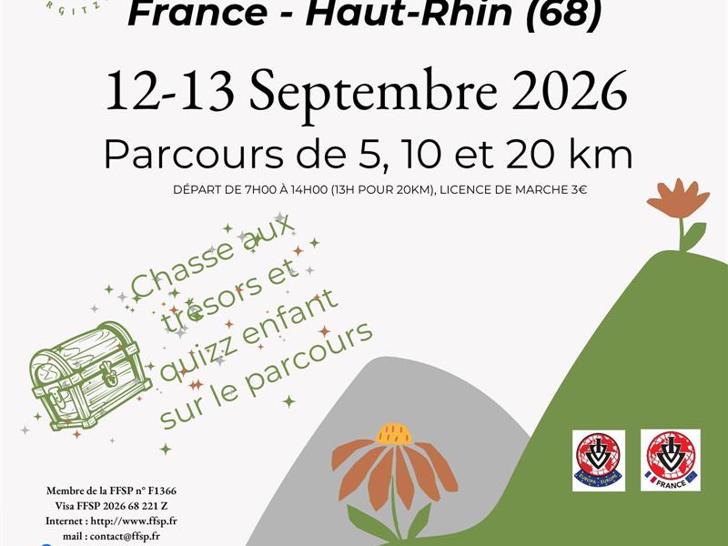Marche populaire 2 Place de l'Église Largitzen 2026-09-12