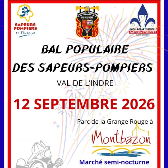 Marché semi nocturne et bal des sapeurs pompiers Montbazon