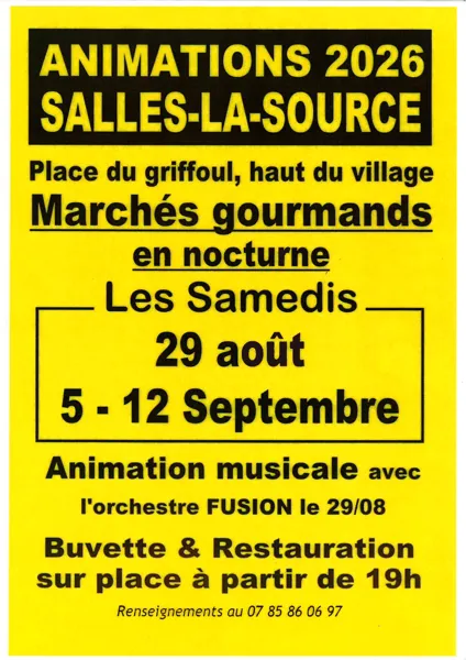 Marchés gourmands en nocturne Salles-la-Source