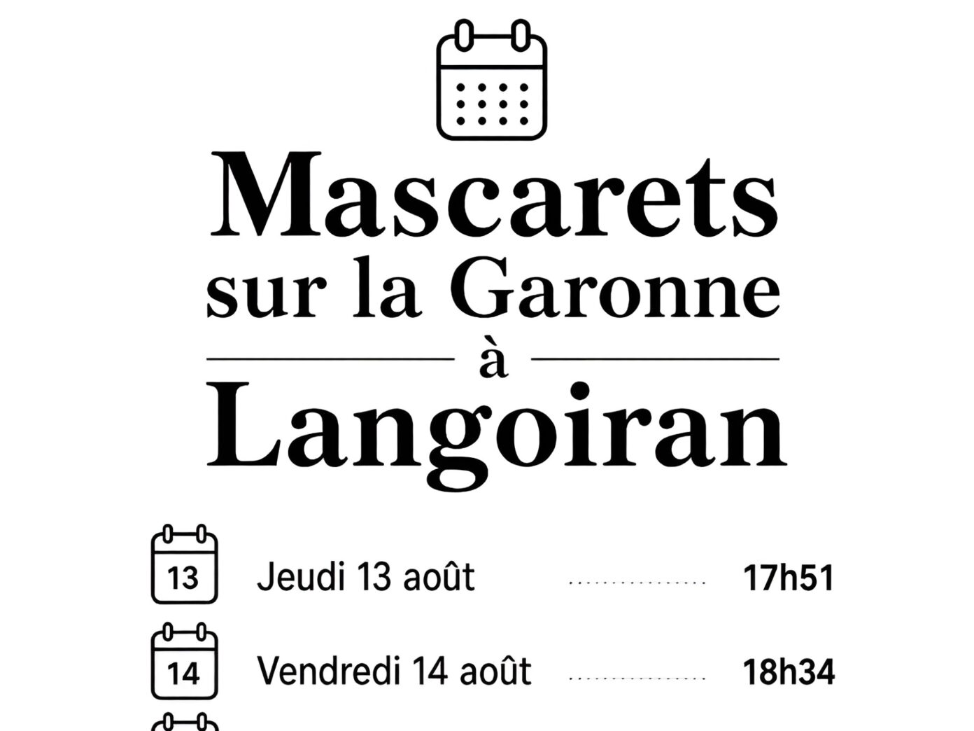 Mascarets sur la Garonne Quais de Garonne Langoiran
