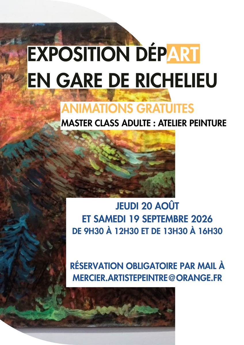 Master class adulte Atelier peinture par Frédéric Mercier  Richelieu