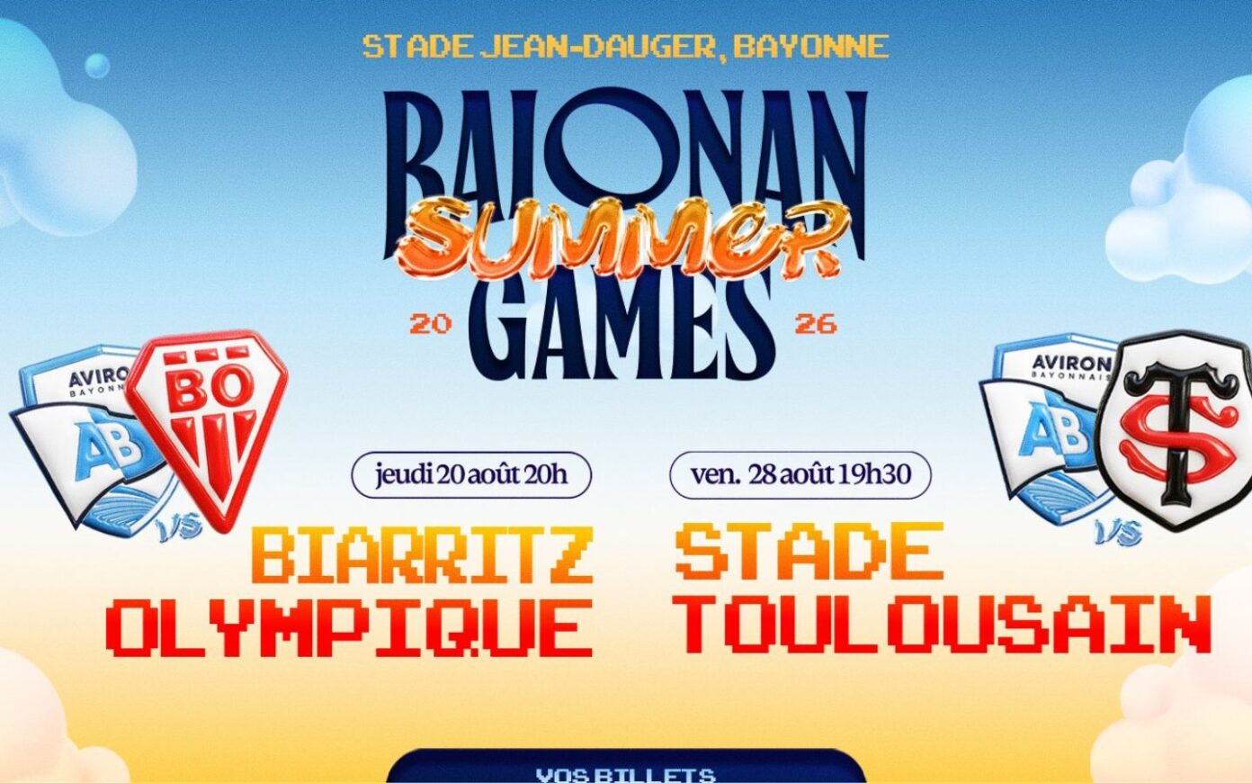 Match amical Aviron Bayonnais VS Stade Toulousain Stade Jean Dauger Bayonne