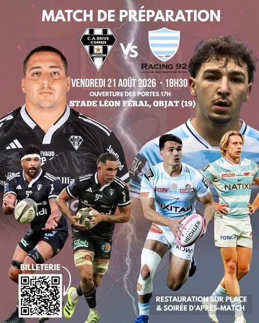Match de rugby de préparation: CAB vs Racing 92  Objat