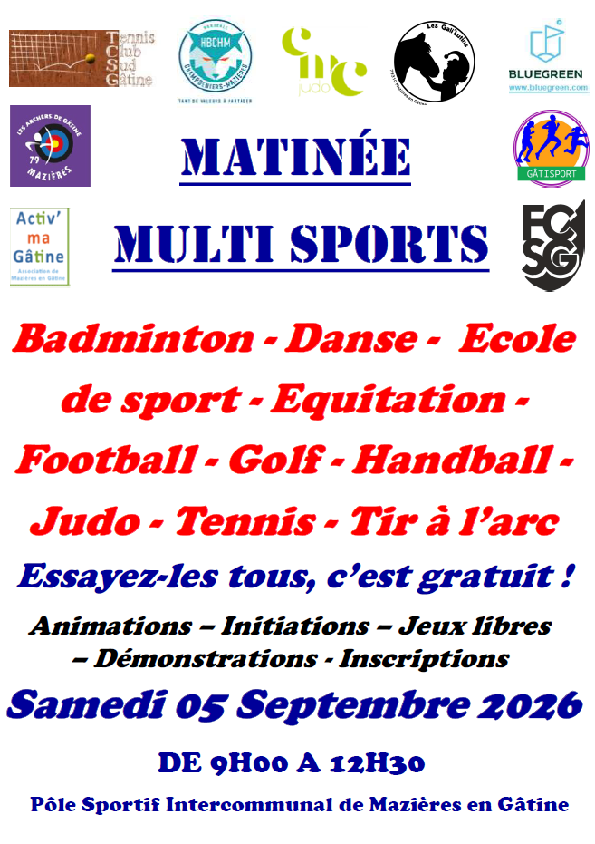 Matinée multisports  Mazières-en-Gâtine