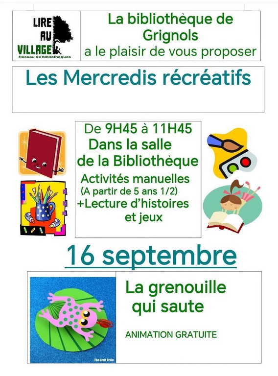 Mercredi récréatifs Le bourg Grignols