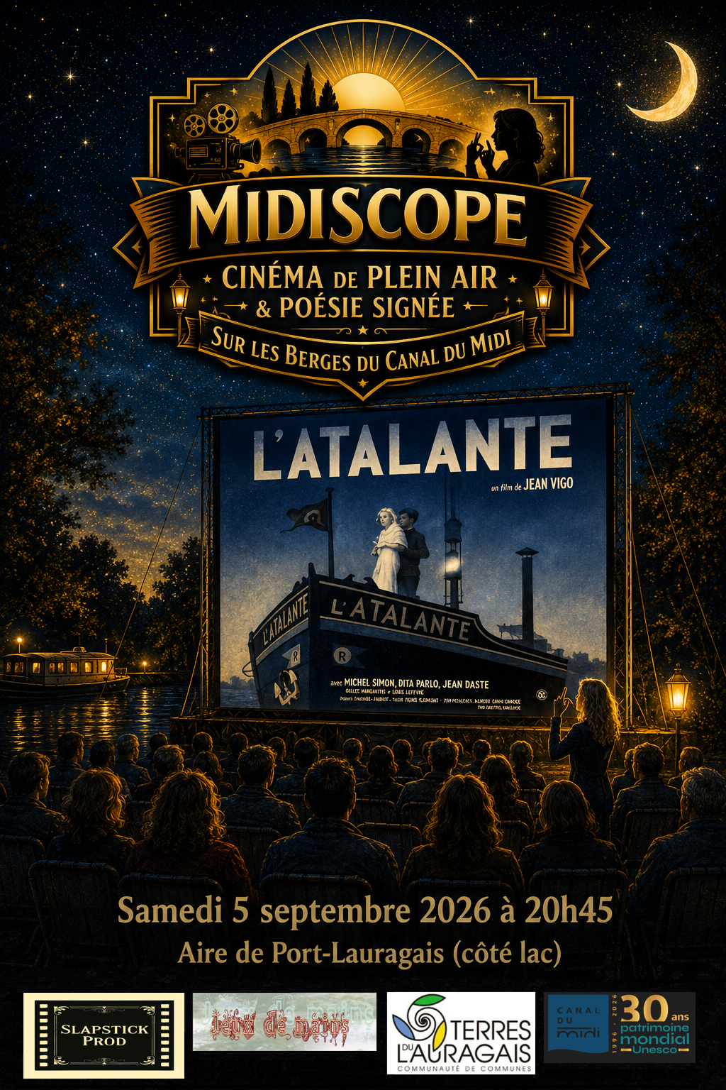 MIDISCOPE CINÉMA PLEIN AIR ET POÉSIE SIGNÉE NaviCanal Avignonet-Lauragais