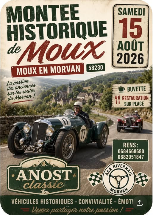 Montée historique de Moux en Morvan Sur les routes Moux-en-Morvan