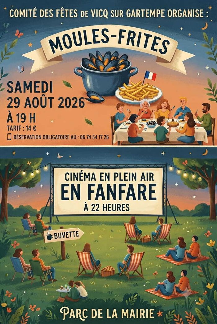 Moules frites et cinéma plein air vicq sur gartempe Vicq-sur-Gartempe