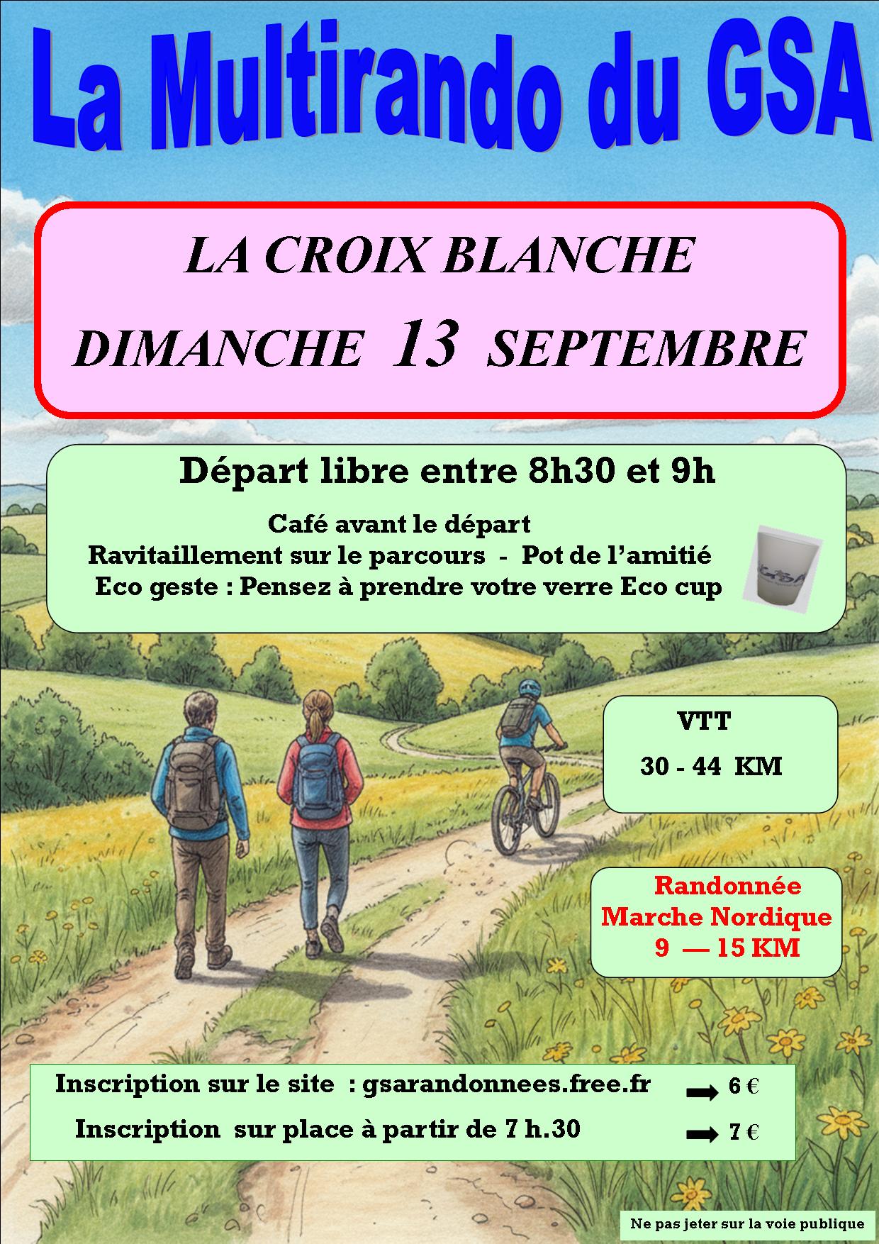 Multirando du GSA 2026 76 rue de l'enfance La Croix-Blanche 2026-09-13
