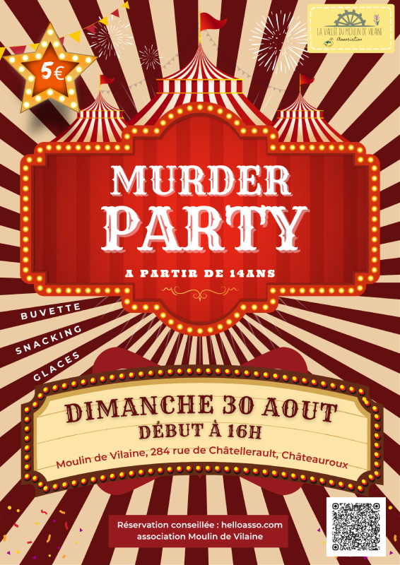Murder Party au Moulin de Vilaine Châteauroux