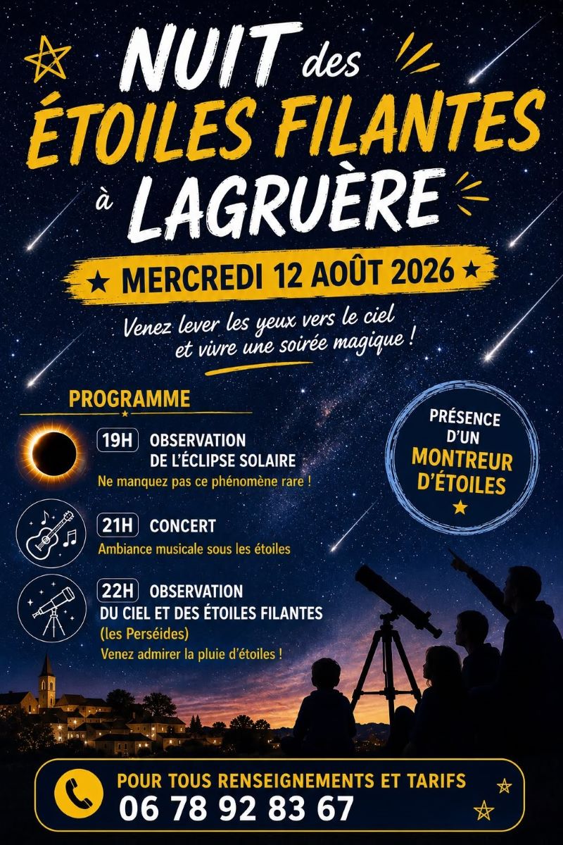 Nuit des Étoiles Filantes à Lagruère Lagruère
