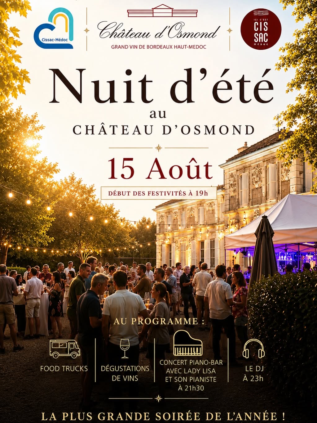 Nuit d&rsquo;été au Château d&rsquo;Osmond Château d&rsquo;Osmond Cissac-Médoc