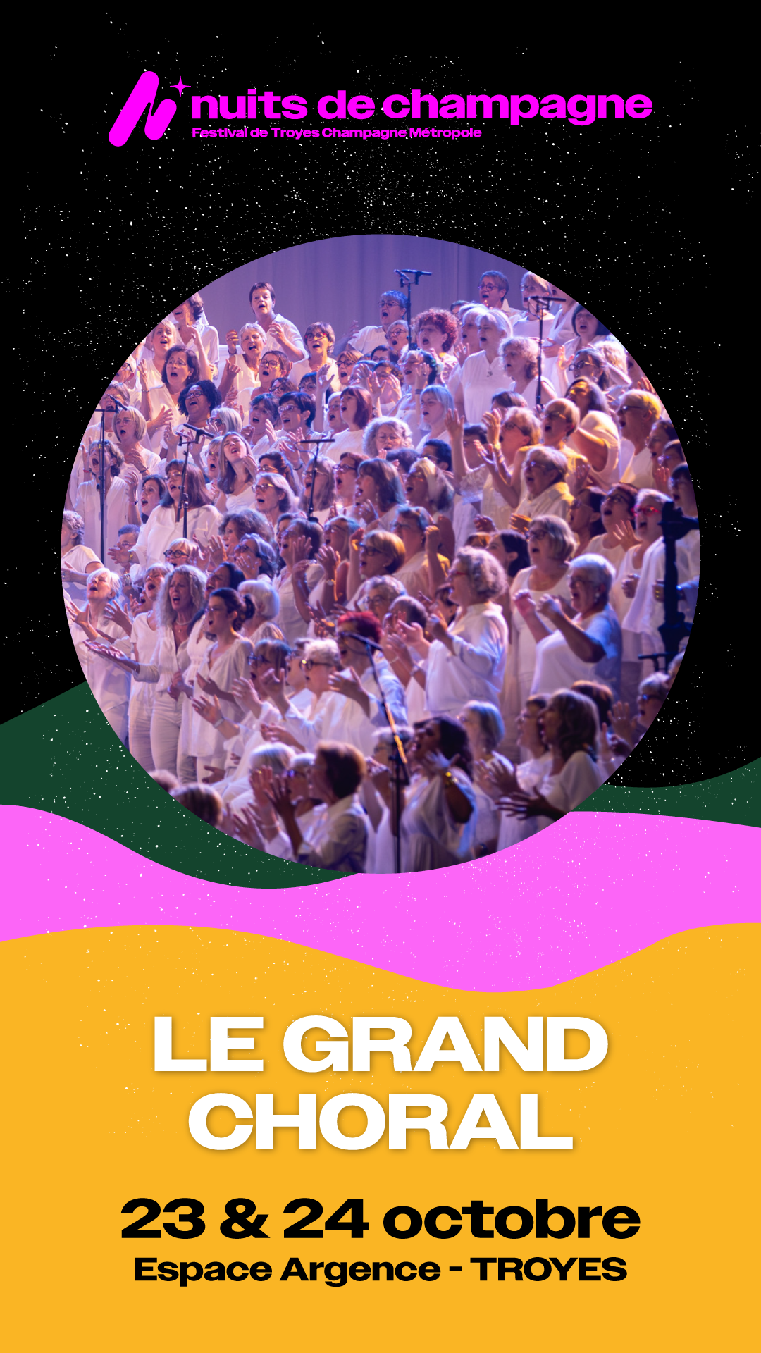Nuits de Champagne // Le Grand Choral Sauver l'amour Espace Argence Troyes 2026-10-24