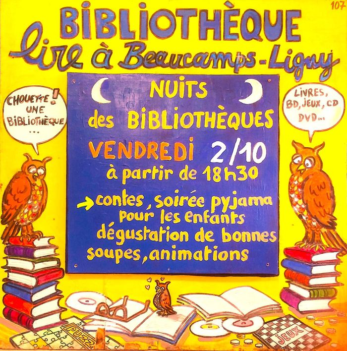 Nuits des bibliothèques à Beaucamps-Ligny, Bibliothèque de Beaucamps-Ligny, Beaucamps-Ligny