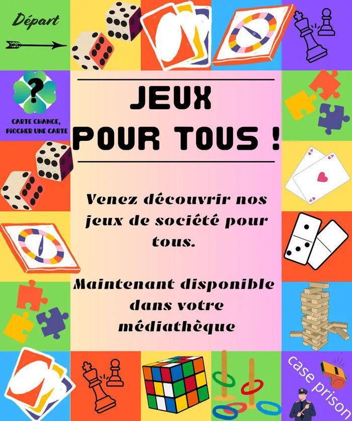 NUITS DES BIBLIOTHÈQUES : Jeux de société, Médiathèque municipale de Wervicq-Sud, Wervicq-Sud