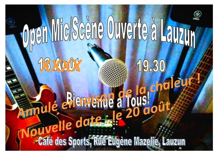 Open mic / scène ouverte Café des Sports Lauzun
