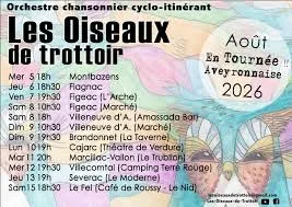 Orchestre chansonnier cyclo-itinérant Les Oiseaux de trottoir  Villeneuve