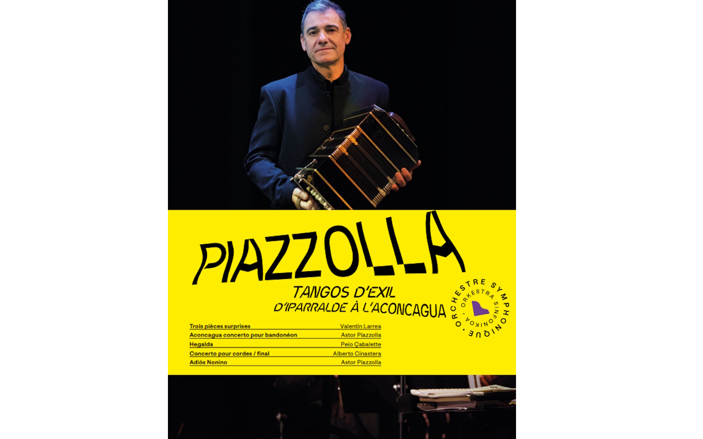 Orchestre Symphonique du Pays Basque Piazolla Tangos d'exil d'Iparralde à l'Aconcagua Cinéma Saint-Louis Saint-Palais 2026-11-15