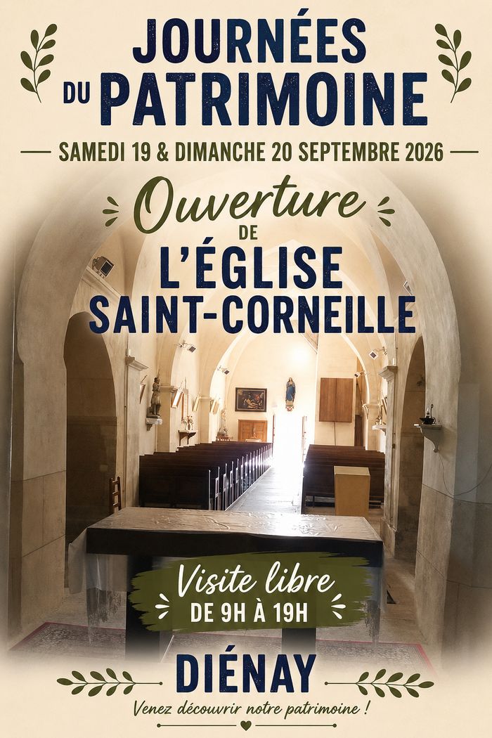 Ouverture de l’Église Saint Corneille, église saint corneille de diénay, Diénay
