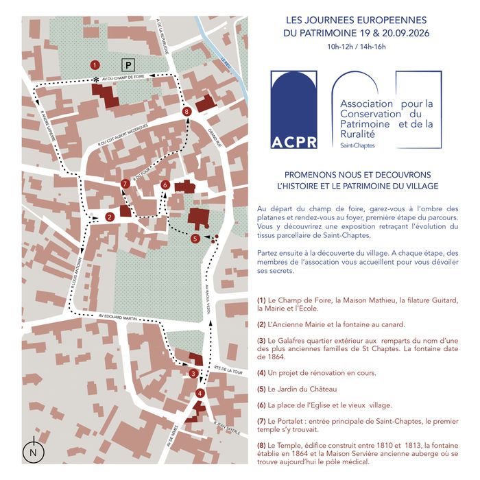 Parcours commenté du village de Saint-Chaptes, Champ de foire à Saint-Chaptes, Saint-Chaptes