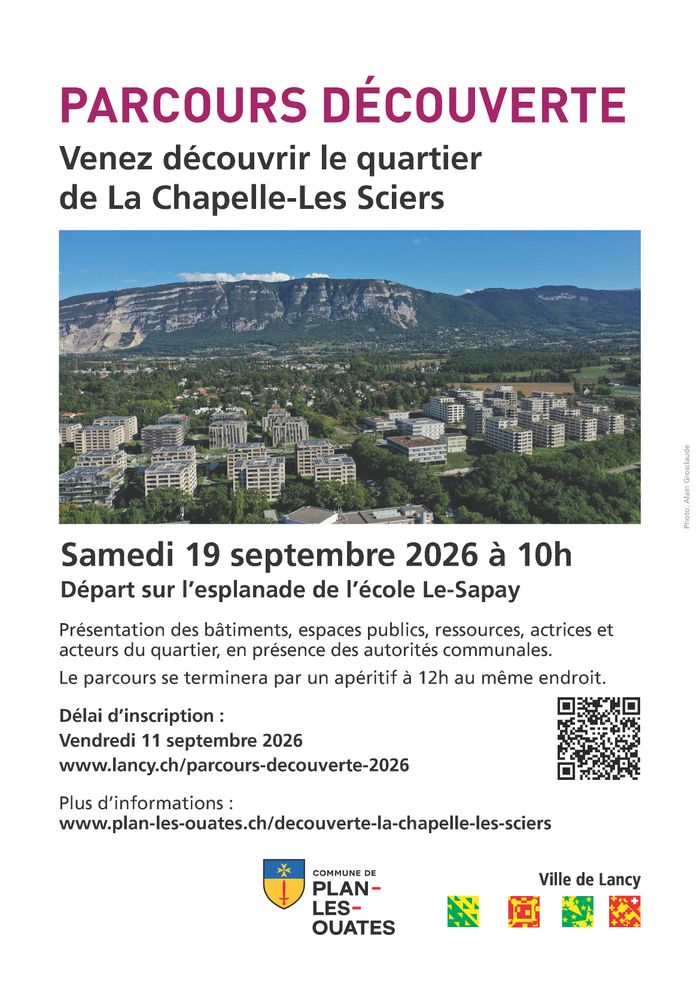 Parcours découverte du quartier La Chapelle – Les Sciers, Ecole Le Sapay, Genève