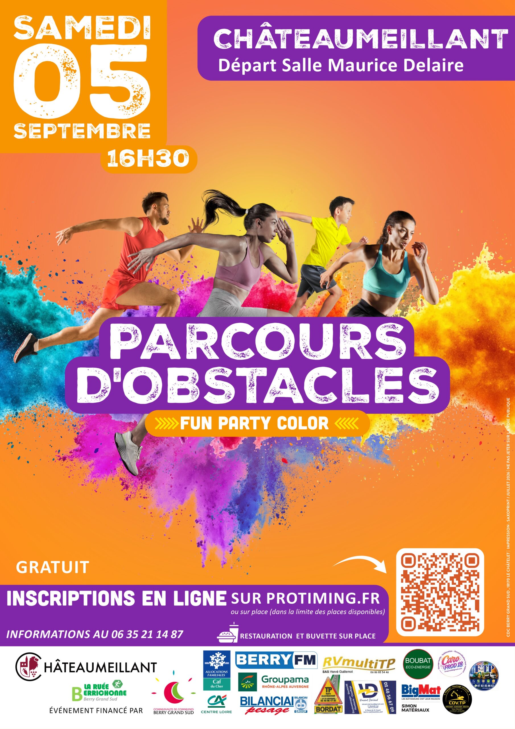 Parcurs d'obstacles Fun party color  Châteaumeillant 2026-09-05