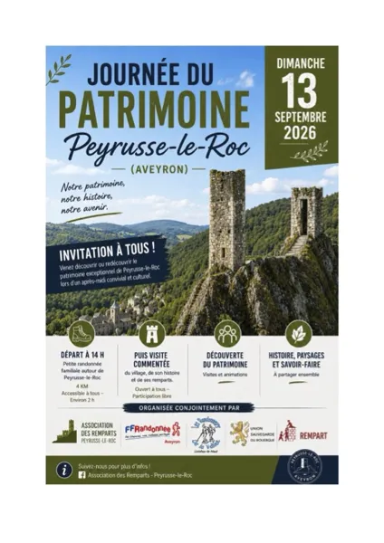 Partez pour une randonnée qui raconte Peyrusse-le-Roc à travers son histoire et ses paysages Peyrusse-le-Roc