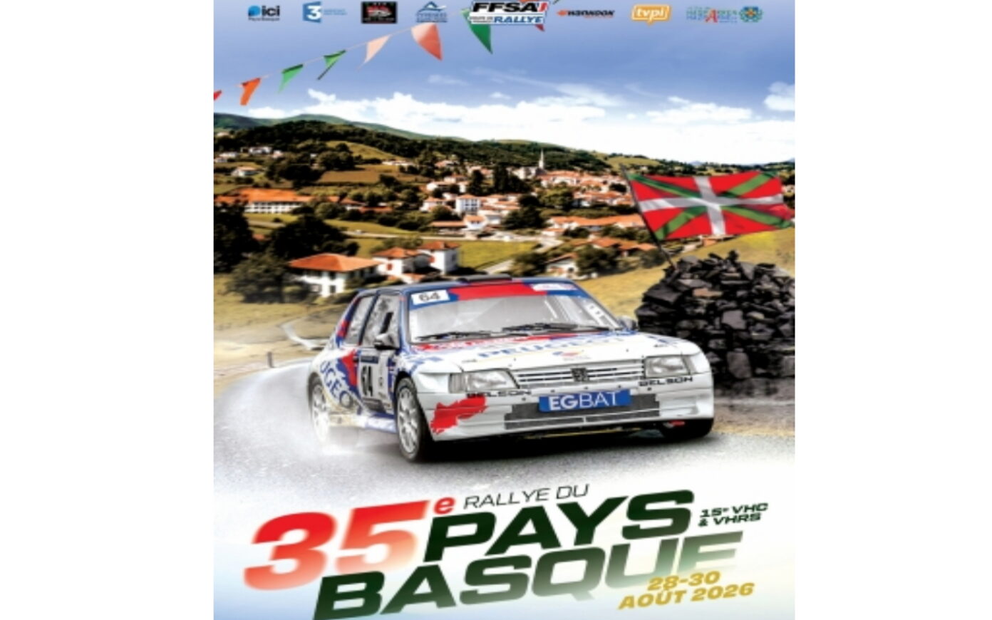 Passage du Rallye du Pays Basque La Bastide-Clairence